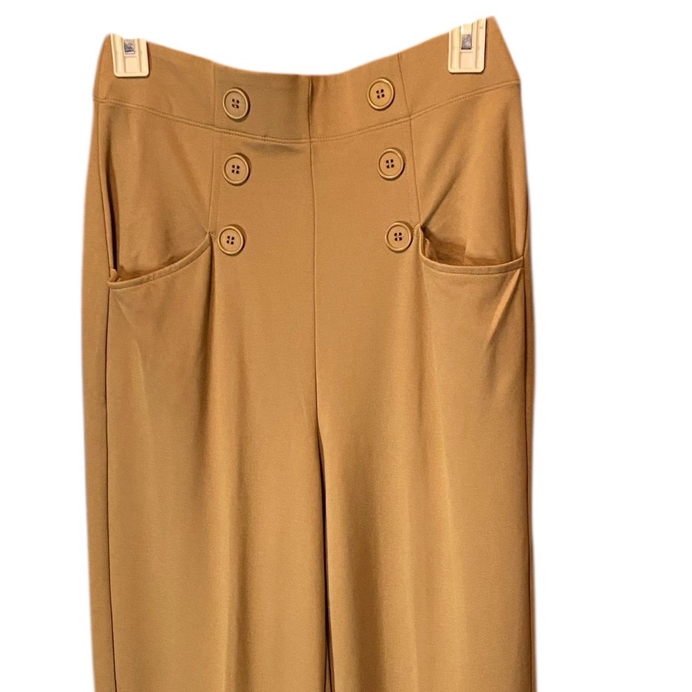 Max Studio High-Waisted Sailor Wide-Leg Pants Size Small Office - Picture 7 of 8